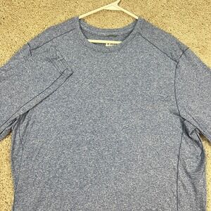 REI Co-op Mens‎ XL Blue Heather Long Sleeve Performance Athletic T-Shirt